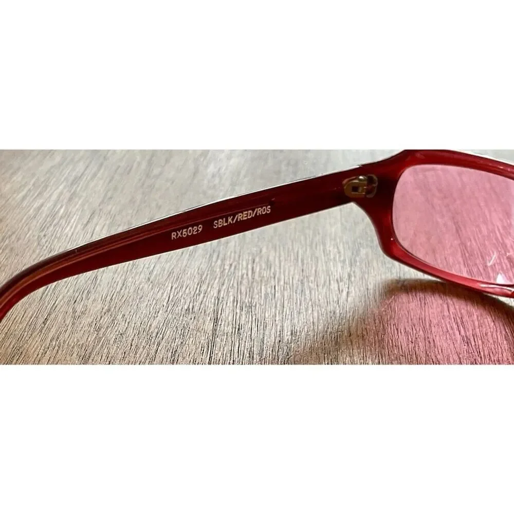 Vintage Roxy HI FI 90s Tinted Tiny Snow Skate Y2k Surf Sunglasses Pink/Red Tint